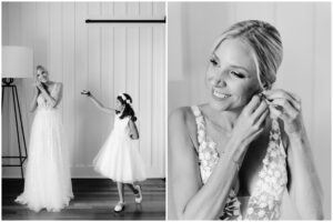 Bride Flower Girl Getting Ready Carneros Resort Napa Wedding Photo