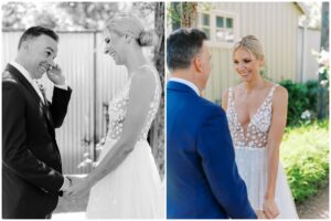 First Look Wedding Photo Carneros Resort Napa